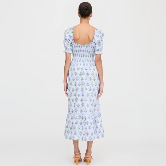 Hill House Louisa Nap Dress Blue Block Print XXXL - Picture 2 of 2